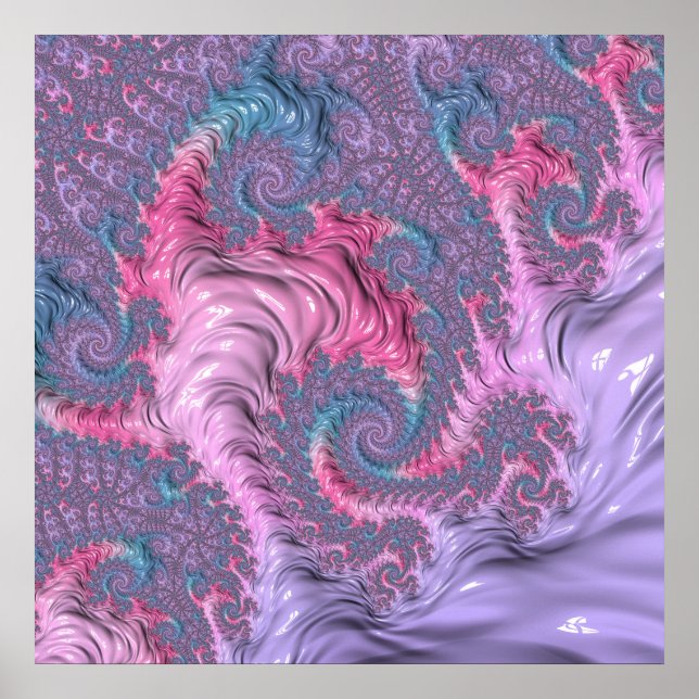 Póster Pastel Fractal (Frente)