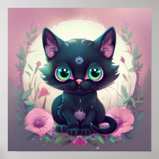 Póster Pastel goth cat 