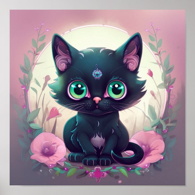 Póster Pastel goth cat  (Frente)