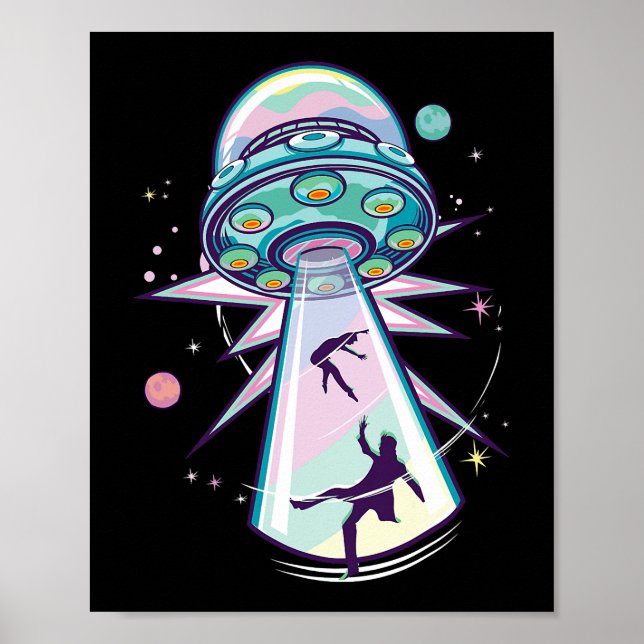 Póster Pastel Gótico Alien Secuestro Específico Estético  (Frente)