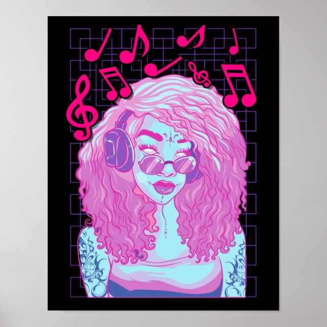 Póster Pastel Gótico Music Lover (Frente)
