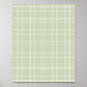 Póster Pastel Green Gingham