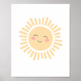 Póster Pastel Happy Sun Nursery Decor Poster