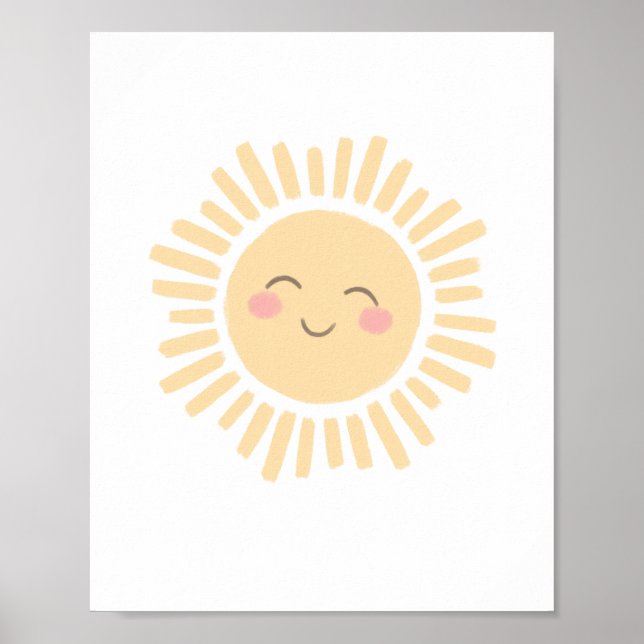 Póster Pastel Happy Sun Nursery Decor Poster (Frente)