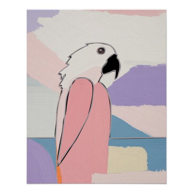 PÓSTER PASTEL PARROT (Anverso)