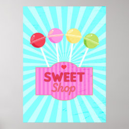 Póster Pastel Pastel Candy Lollipops