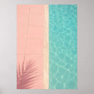Póster Pastel Poolside Geometry – Minimal Summer