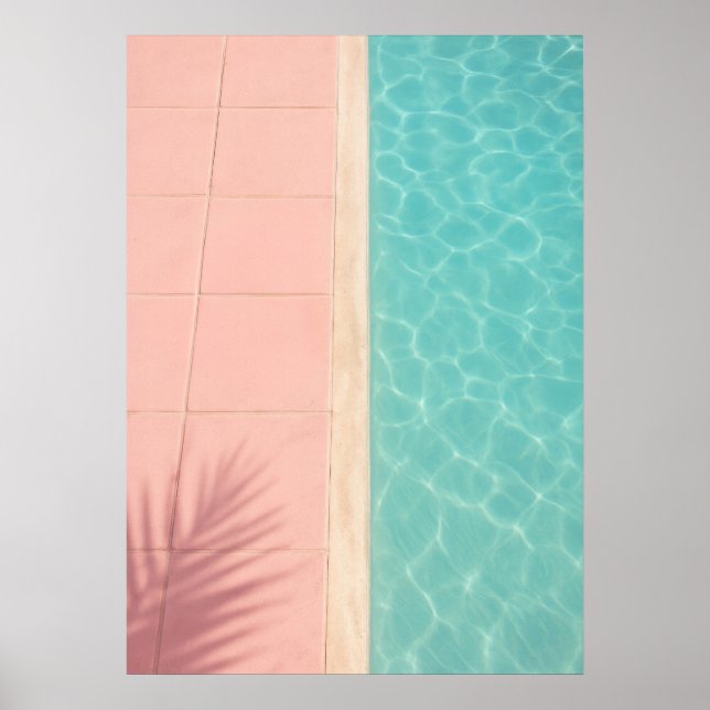 Póster Pastel Poolside Geometry – Minimal Summer (Frente)