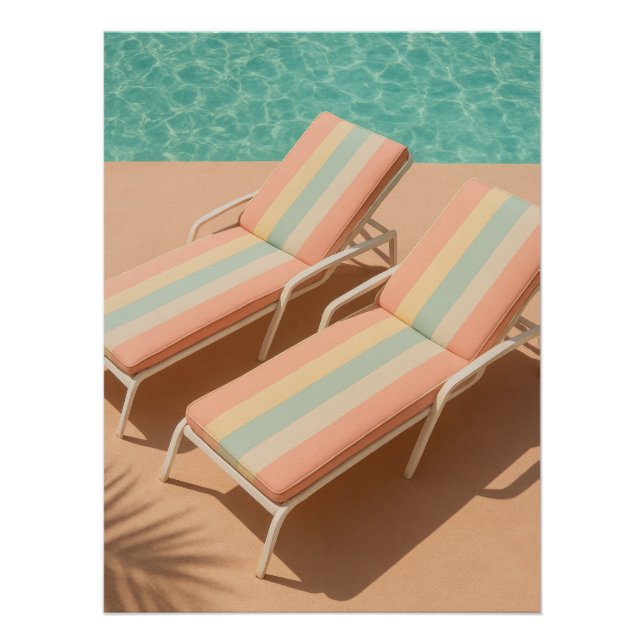 Póster Pastel Poolside Lounge – Summer Vibes (Anverso)