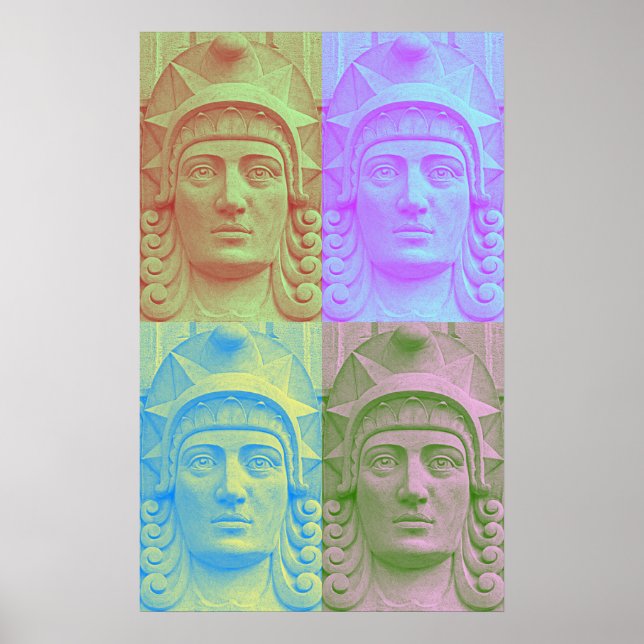 Póster Pastel Pop Art Deco Poster Jefe de Piedra (Frente)