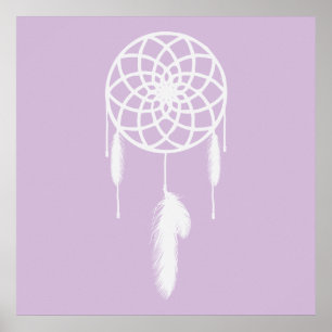 Póster Pastel Purple Dream Catcher