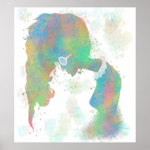 Póster Pastel Silhouette Poster