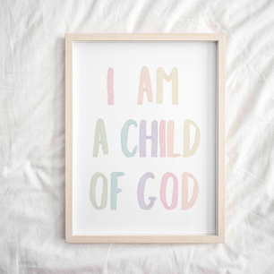 Póster Pastel, soy un hijo de Dios poster
