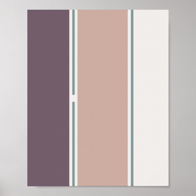 Póster Pastel Stripes-2 – Minimal Vertical Stripe Art (Frente)