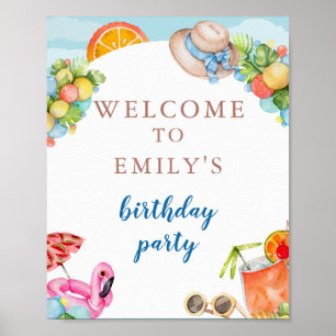 Póster Pastel Summer Birthday