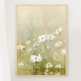 Póster Pastel verde de flores silvestres pastel 1 de 3