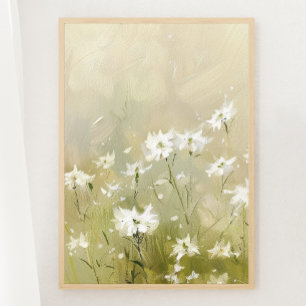 Póster Pastel verde de flores silvestres pastel 1 de 3