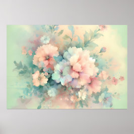 Póster Pastel Vintages Roses