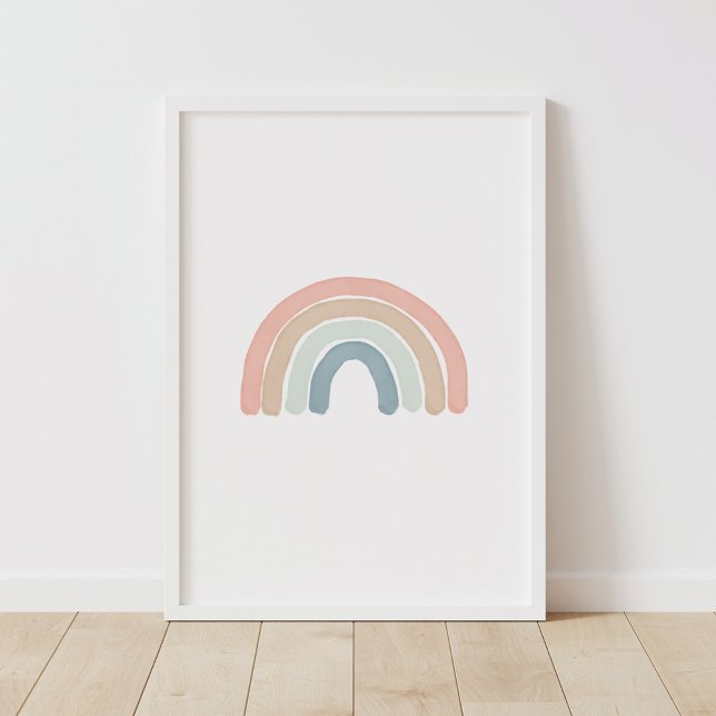 Póster Pastel Watercolor Arcoiris Poster de guardería (Subido por el creador)