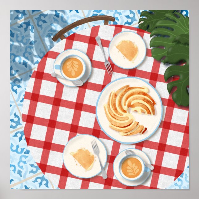 Póster Pastel y café para dos (Frente)