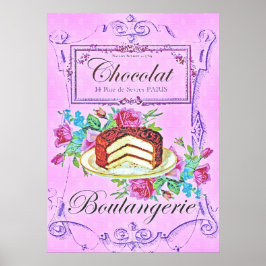 Póster Pastelería de chocolate victoriana