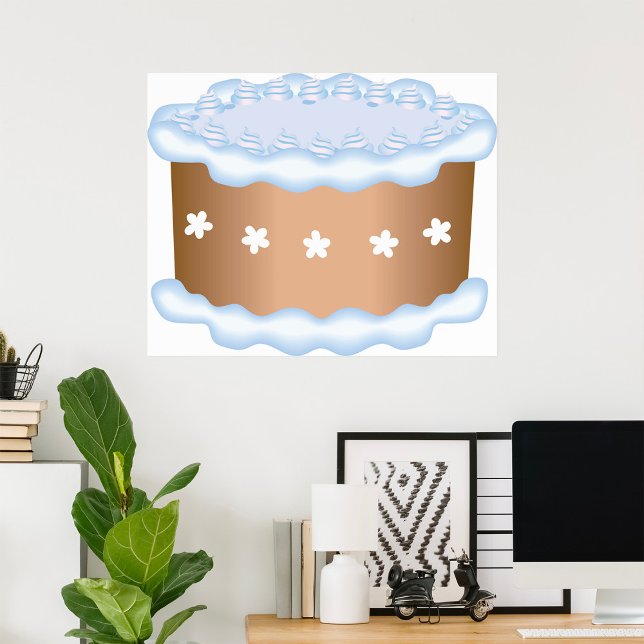 Póster Pastelería de Tarta Helada Azul Postre (Subido por el creador)