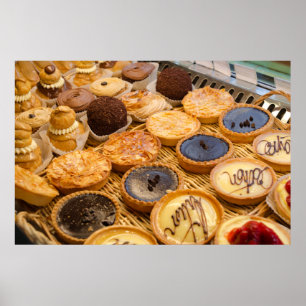 Póster Pastelerías Francesas, París, Francia
