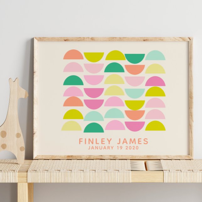 Póster Pasteles brillantes Formas Geométricas Personaliza (Subido por el creador)