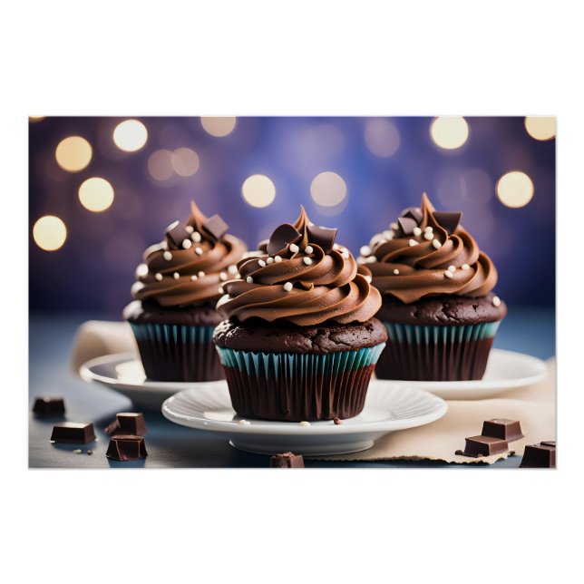 Póster Pasteles de chocolate (Anverso)