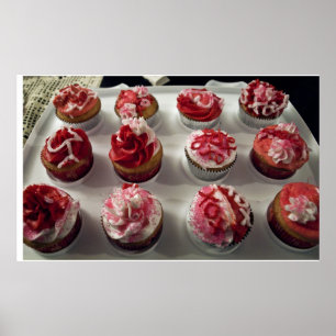 Póster Pasteles de día de San Valentín