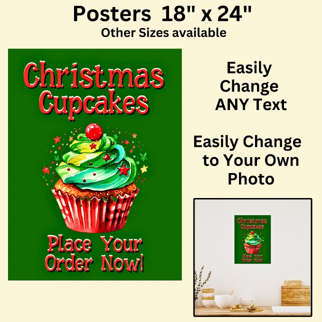 Póster Pasteles de Navidades totalmente editables para la (Subido por el creador)
