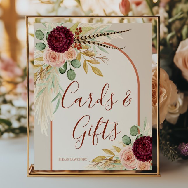 Póster Pasto de las Pampas Rústico Boho Tarjeta y Regalo  (Subido por el creador)