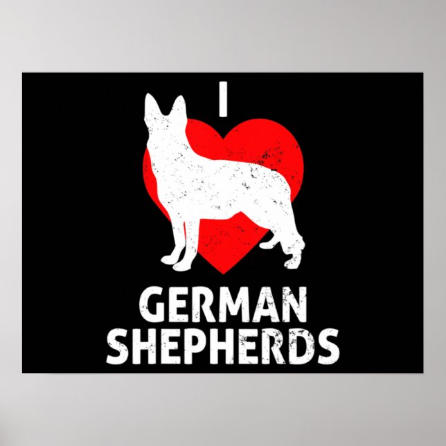 Póster Pastor alemán Wolf Dog (Frente)