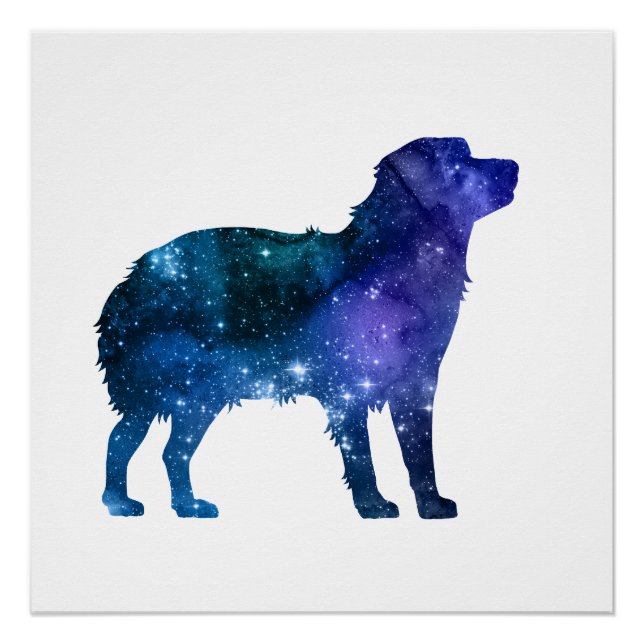 Póster Pastor Australiano Art Aussie Dog (Anverso)