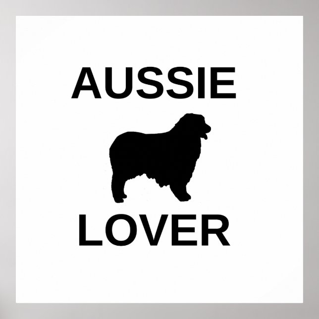 Póster pastor australiano aussie lover (Frente)
