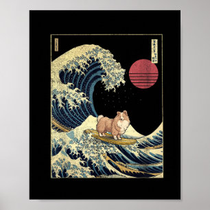 Póster Pastor de Shetland Sheltie Ola Japonesa de Kanagaw