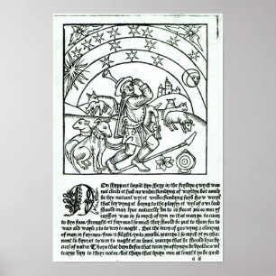 Póster Pastor debajo de Sun, de la luna y de las