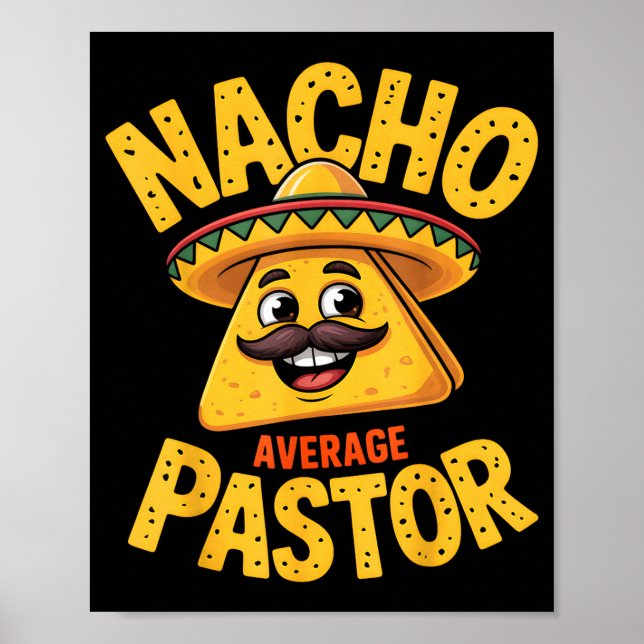Póster Pastor No Promedio Divertido Cristiano  (Frente)