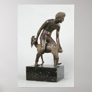 Póster Pastor oreando una cabra