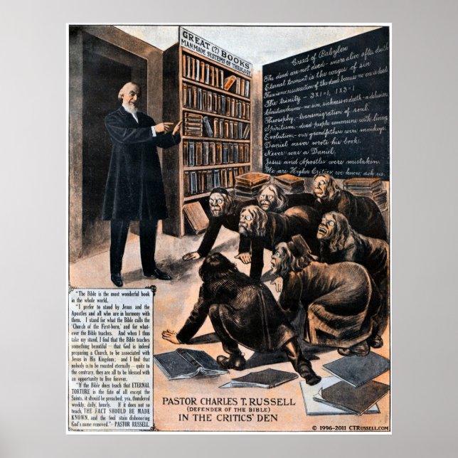 Póster Pastor Russell in the Critic's Den (Frente)