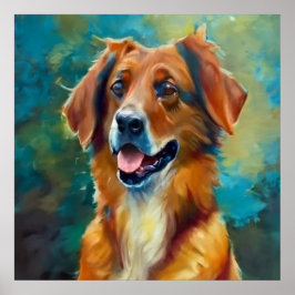 Póster Pastor vasco - Retrato de perro