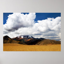 Póster Pastor y su rebaño en los Andes peruanos