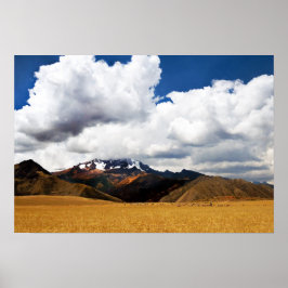 Póster Pastor y su rebaño en los Andes peruanos