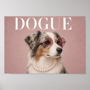Póster Pastora Australiana Rosa Covergirl A4