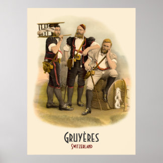Póster Pastores alpinos de Gruyeres, Poster de Suiza