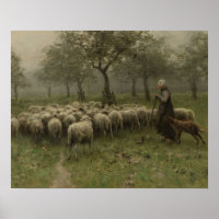 Pastores con un rebaño de ovejas, Anton Mauve