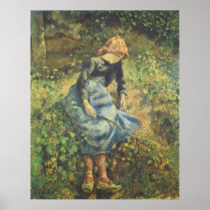 Póster Pastores de Camille Pissarro, Bella Artes de la ép