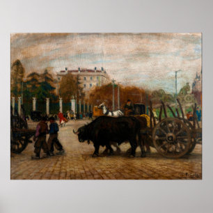 Póster Pastores en la Plaza de las Cibeles (1907)