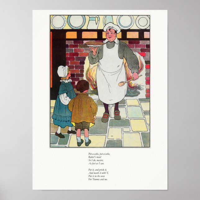 Póster Pat-a-cake, pat-a-cake, hombre de Baker (Frente)