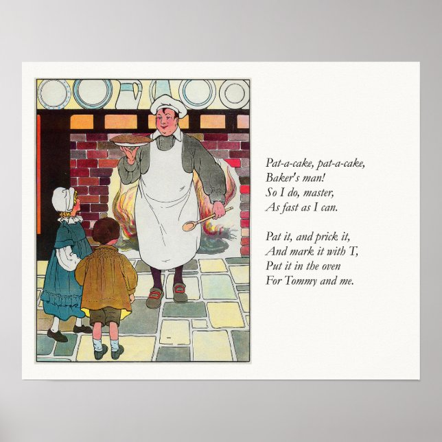 Póster Pat-a-cake, pat-a-cake, hombre de Baker (Frente)
